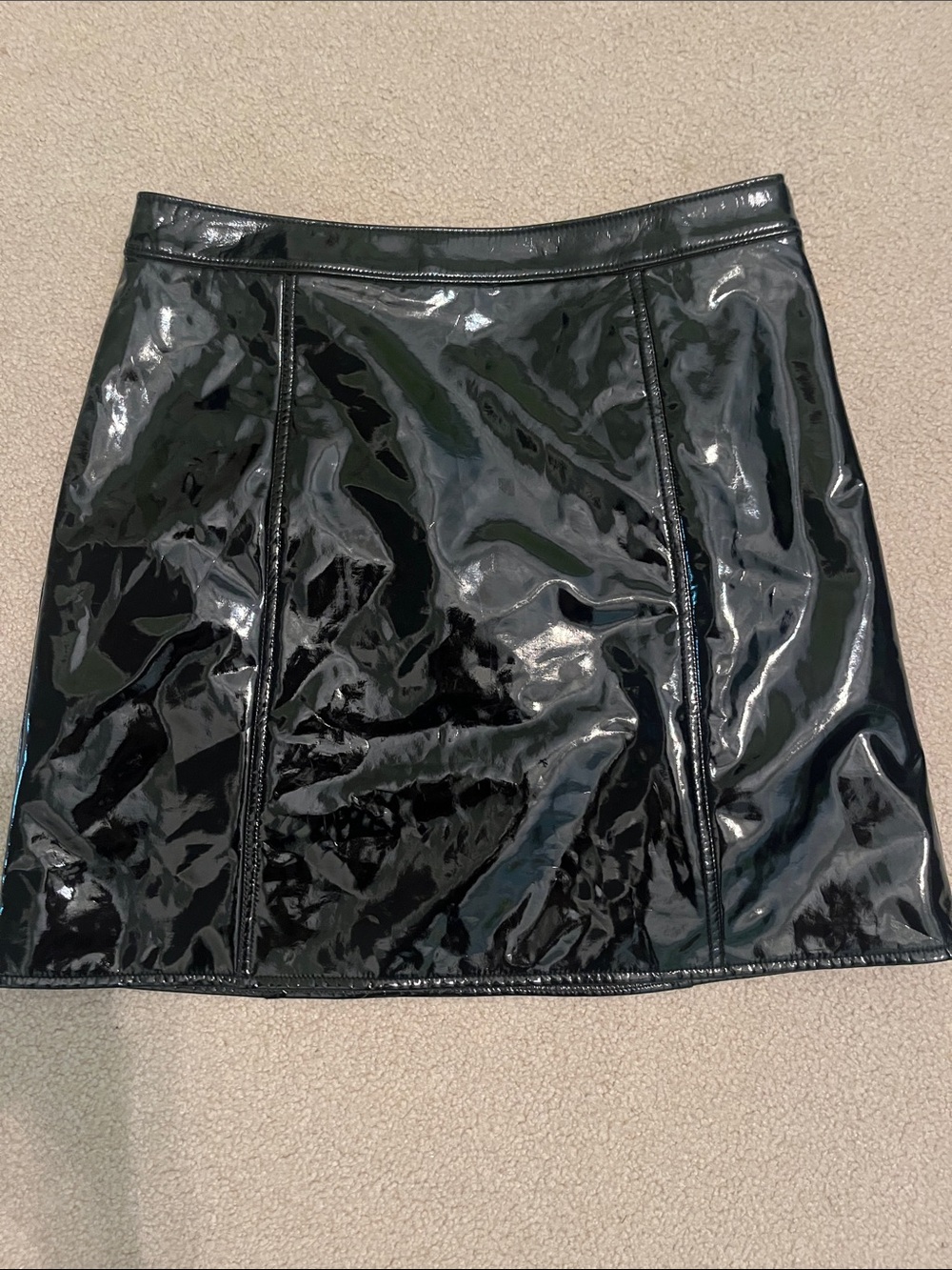 NWT  J.Crew Factory Faux Patent Leather Mini Skirt